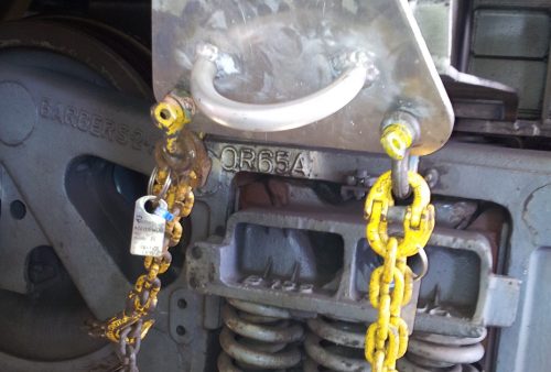 bogie retaining device